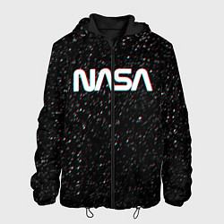 Куртка с капюшоном мужская NASA: Space Glitch, цвет: 3D-черный