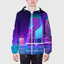 Куртка с капюшоном мужская Neon Nights, цвет: 3D-белый — фото 2