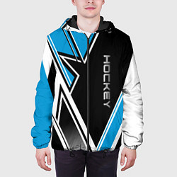 Куртка с капюшоном мужская Hockey black blue white, цвет: 3D-черный — фото 2