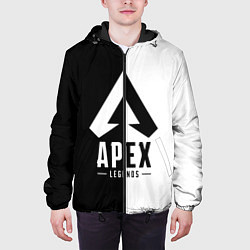 Куртка с капюшоном мужская Apex Legends: Black & White, цвет: 3D-черный — фото 2
