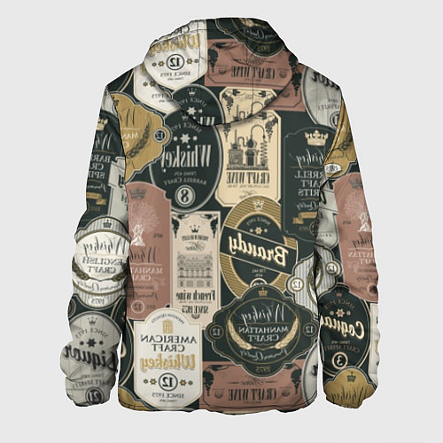 Мужская куртка Этикетки мира Виски / 3D-Черный – фото 2