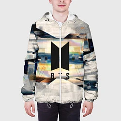 Куртка с капюшоном мужская BTS: Light Heaven, цвет: 3D-белый — фото 2