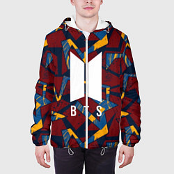 Куртка с капюшоном мужская BTS: Geo Abstract, цвет: 3D-белый — фото 2