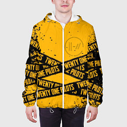 Куртка с капюшоном мужская 21 Pilots: Yellow Levitate, цвет: 3D-белый — фото 2