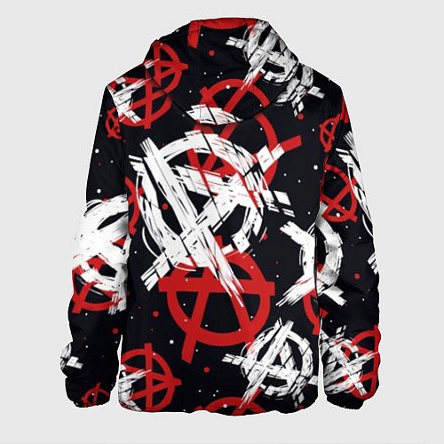 Мужская куртка Анархия - паттерн / 3D-Черный – фото 2