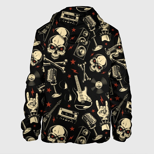Мужская куртка Гранж с черепами / 3D-Черный – фото 2