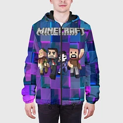 Куртка с капюшоном мужская Minecraft Heroes, цвет: 3D-черный — фото 2
