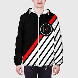 Куртка с капюшоном мужская 21 Pilots: Black Logo, цвет: 3D-белый — фото 2
