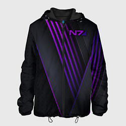 Куртка с капюшоном мужская Mass Effect N7, цвет: 3D-черный