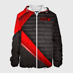 Куртка с капюшоном мужская Mass Effect N7, цвет: 3D-белый