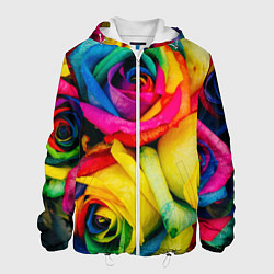 Мужская куртка Разноцветные розы