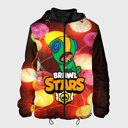 Куртка с капюшоном мужская BRAWL STARS НОВОГОДНИЙ, цвет: 3D-черный