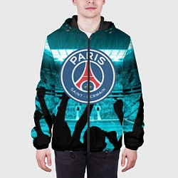 Куртка с капюшоном мужская Пари Сен Жермен, цвет: 3D-черный — фото 2