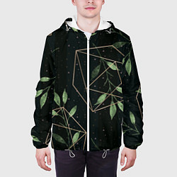 Куртка с капюшоном мужская Геометрия в природе, цвет: 3D-белый — фото 2