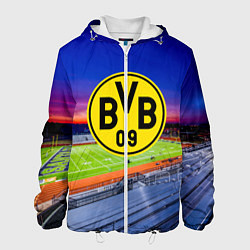 Куртка с капюшоном мужская FC Borussia, цвет: 3D-белый
