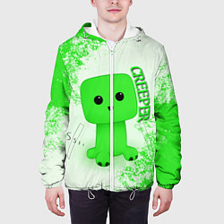 Куртка с капюшоном мужская MINECRAFT CREEPER, цвет: 3D-белый — фото 2