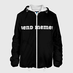 Куртка с капюшоном мужская Send Memes, цвет: 3D-белый