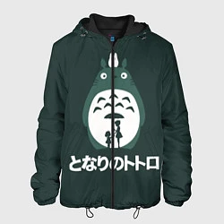 Куртка с капюшоном мужская Totoro, цвет: 3D-черный