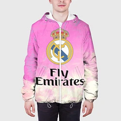 Куртка с капюшоном мужская Реал Мадрид, цвет: 3D-белый — фото 2