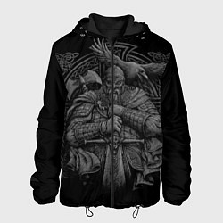Куртка с капюшоном мужская Викинг, цвет: 3D-черный