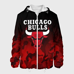 Куртка с капюшоном мужская CHICAGO BULLS, цвет: 3D-белый