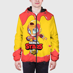 Куртка с капюшоном мужская BRAWL STARS MAX, цвет: 3D-черный — фото 2
