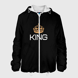 Куртка с капюшоном мужская Король, цвет: 3D-белый