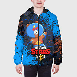 Куртка с капюшоном мужская BRAWL STARS EL BROWN, цвет: 3D-черный — фото 2