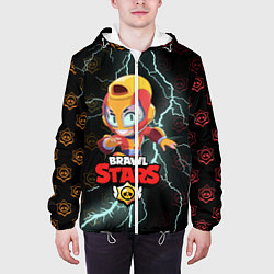 Куртка с капюшоном мужская BRAWL STARS MAX, цвет: 3D-белый — фото 2
