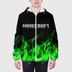 Куртка с капюшоном мужская MINECRAFT FIRE, цвет: 3D-белый — фото 2