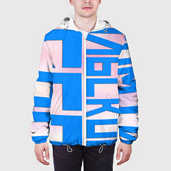Куртка с капюшоном мужская Ломтик июльского неба, цвет: 3D-белый — фото 2