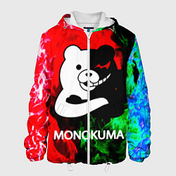 Куртка с капюшоном мужская MONOKUMA, цвет: 3D-белый