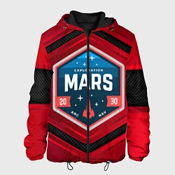 Куртка с капюшоном мужская MARS NASA, цвет: 3D-черный