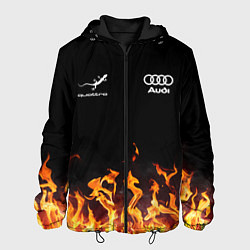 Куртка с капюшоном мужская Audi Ауди, цвет: 3D-черный