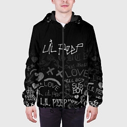 Куртка с капюшоном мужская LIL PEEP, цвет: 3D-черный — фото 2