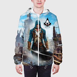 Куртка с капюшоном мужская Assasin's creed, цвет: 3D-белый — фото 2