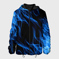 Куртка с капюшоном мужская BLUE FIRE FLAME, цвет: 3D-черный