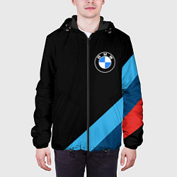 Куртка с капюшоном мужская BMW, цвет: 3D-черный — фото 2