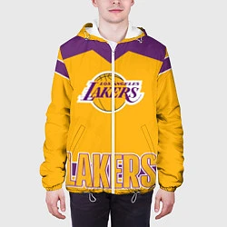 Куртка с капюшоном мужская Los Angeles Lakers, цвет: 3D-белый — фото 2