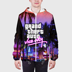 Куртка с капюшоном мужская Grand Theft Auto Vice City, цвет: 3D-белый — фото 2