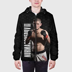Куртка с капюшоном мужская Хабиб Нурмагомедов, цвет: 3D-черный — фото 2