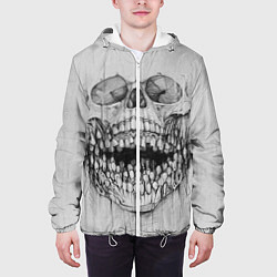 Куртка с капюшоном мужская Dentist skull, цвет: 3D-белый — фото 2