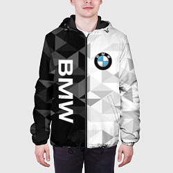 Куртка с капюшоном мужская BMW, цвет: 3D-черный — фото 2