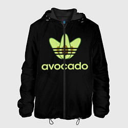 Куртка с капюшоном мужская Авокадо, цвет: 3D-черный