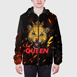Куртка с капюшоном мужская The Queen, цвет: 3D-черный — фото 2