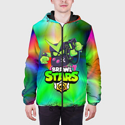 Куртка с капюшоном мужская BRAWL STARS VIRUS 8-BIT, цвет: 3D-черный — фото 2
