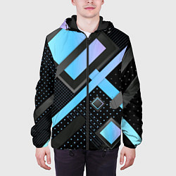 Куртка с капюшоном мужская Modern Geometry, цвет: 3D-черный — фото 2