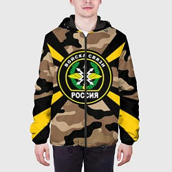 Куртка с капюшоном мужская Войска связи, цвет: 3D-черный — фото 2