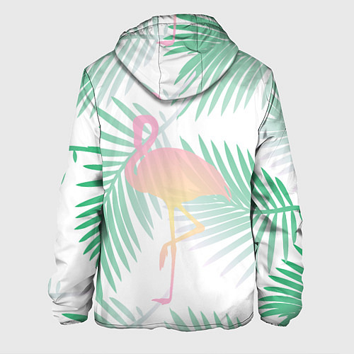 Мужская куртка Фламинго в джунглях / 3D-Черный – фото 2