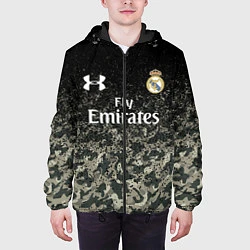 Куртка с капюшоном мужская Real Madrid, цвет: 3D-черный — фото 2